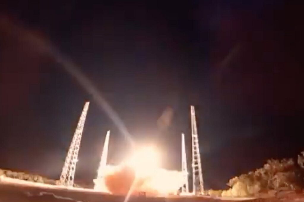 Türkiye's probe rocket is launched from a pad in Iğneada in Kırklareli province, northwestern Türkiye, Aug. 12, 2023. (AA Photo)