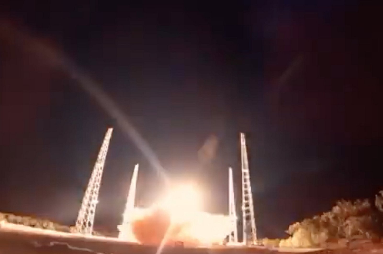 Türkiye's probe rocket is launched from a pad in Iğneada in Kırklareli province, northwestern Türkiye, Aug. 12, 2023. (AA Photo)