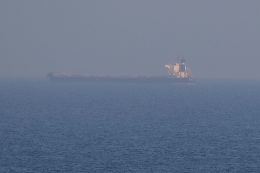 A grain ship carrying Ukrainian grain is seen in the Black Sea, amid Russia's attack on Ukraine, near the Ukrainian port of Odesa, Ukraine, Nov. 2, 2022. (Reuters Photo)