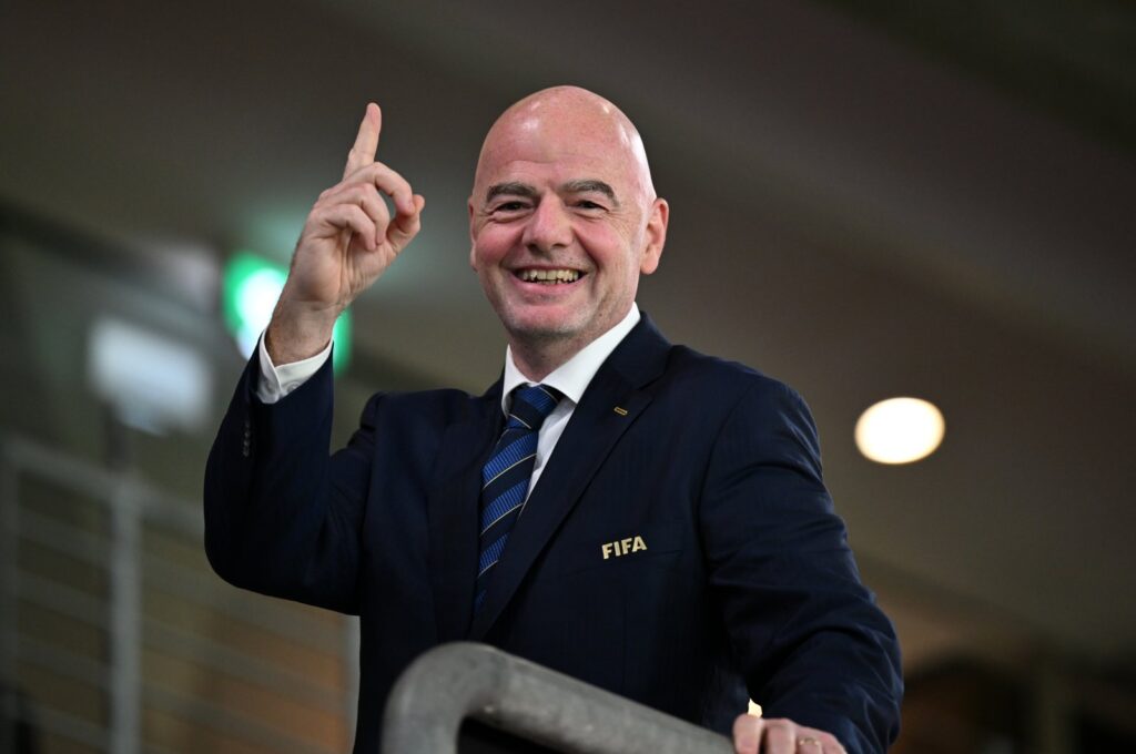 Gianni Infantino during the Women's World Cup round of 16 match between Australia and Denmark at Stadium Australia, Sydney, Australia, Aug. 07, 2023. (Getty Images Photo)