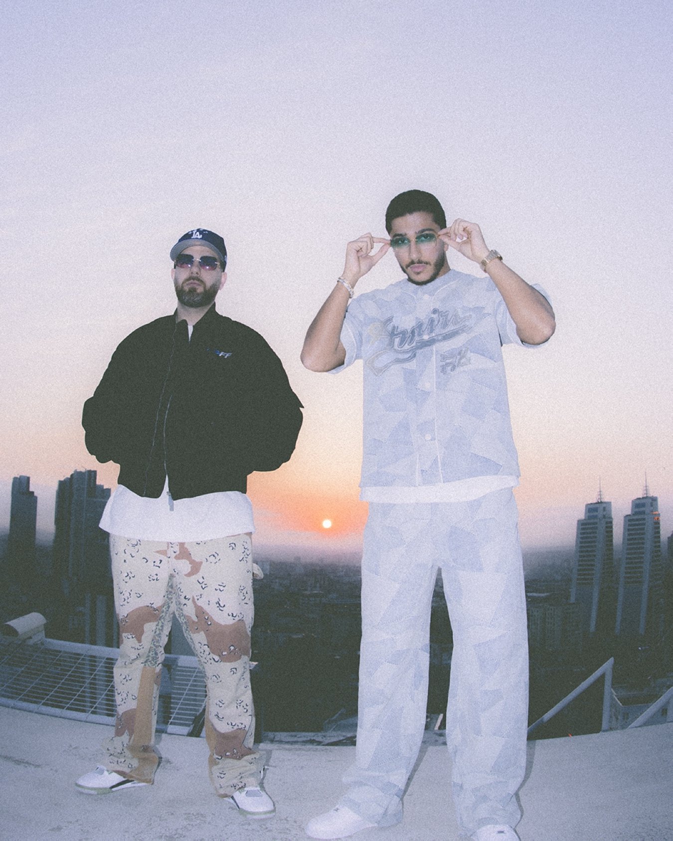 Murda (L) and MERO pose during the single's shooting. (Photo by Hakan Uç)