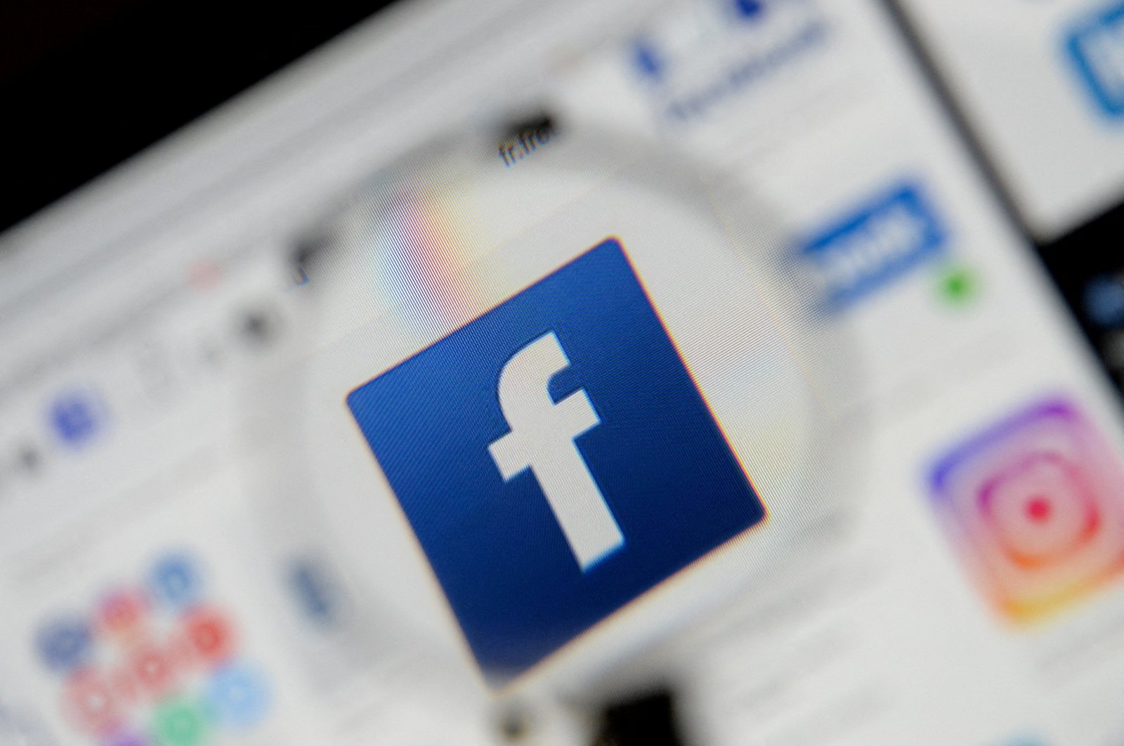 The Facebook logo is seen on a screen in this picture illustration taken Dec. 2, 2019. (Reuters Photo)