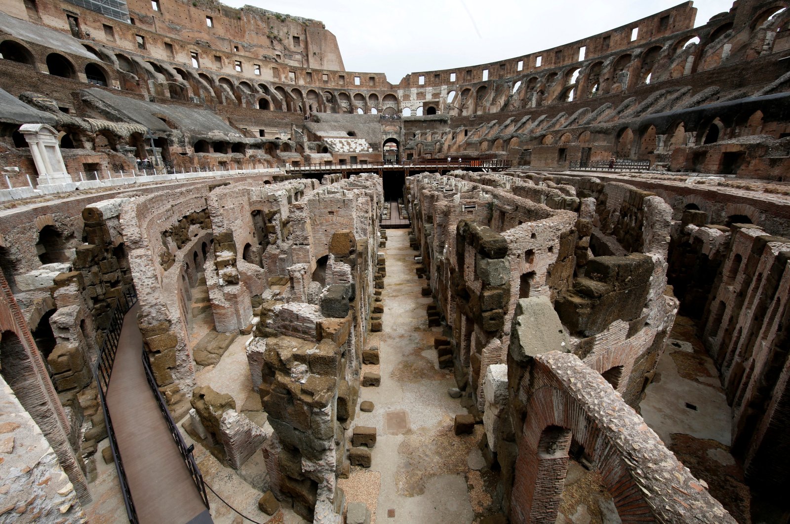 A file photo of the Colosseum dungeons which have been restored in a multi-million euro project sponsored by fashion group Tod's in Rome, Italy, June 24, 2021. (Reuters Photo)