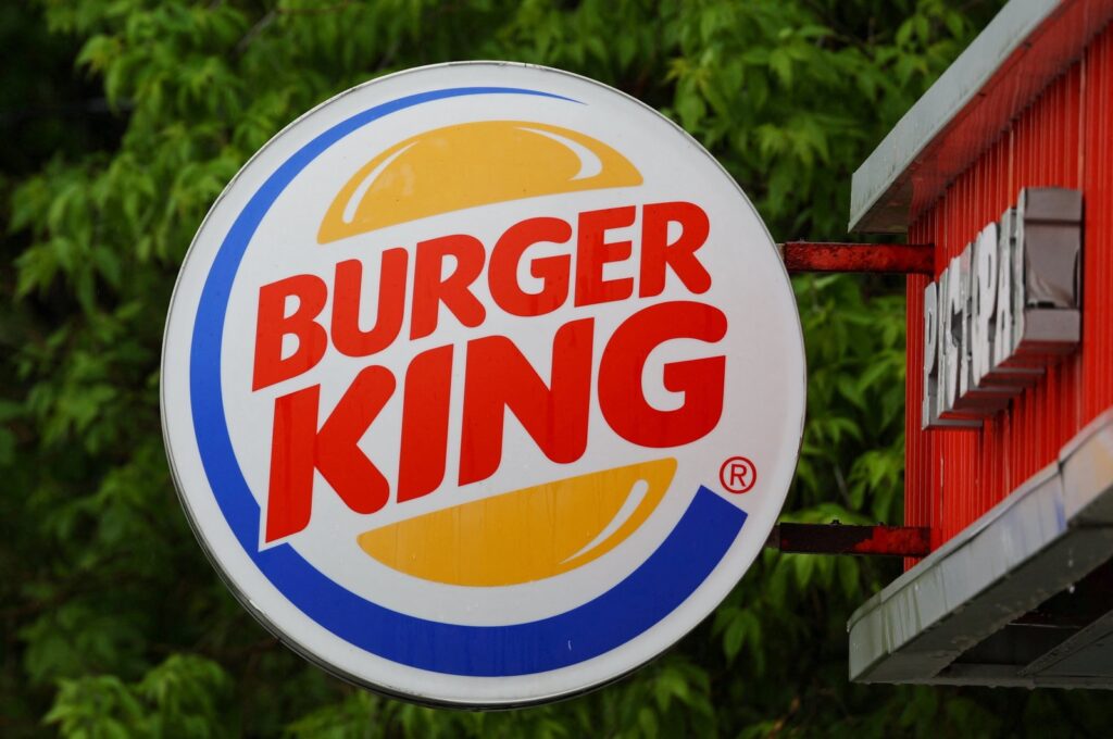 A Burger King logo is seen outside a restaurant in Moscow, Russia, June 3, 2022. (Reuters Photo)