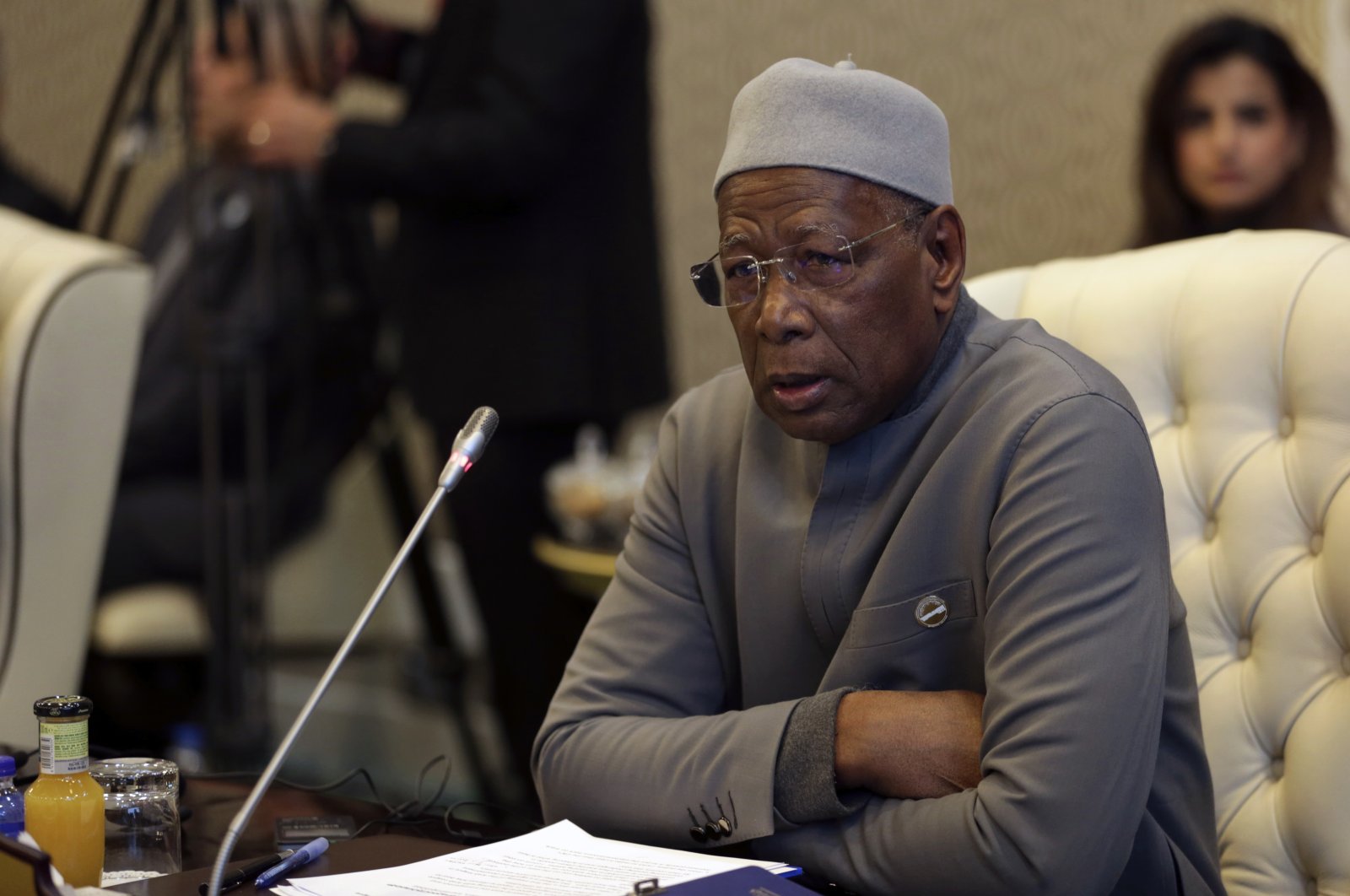 U.N. special envoy to Libya Abdoulaye Bathily speaks at a meeting in Tripoli, Libya, Jan. 22, 2023. (AP Photo)