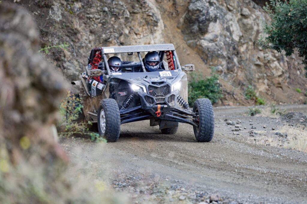 A racer in action during the TransAnatolia rally raid races, Sivas, Türkiye, Sept. 4, 2023. (DHA Photo)
