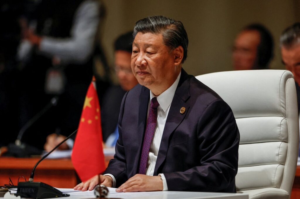Chinese President Xi Jinping attends at the 2023 BRICS Summit in Johannesburg, South Africa, Aug. 23, 2023. (Reuters Photo)