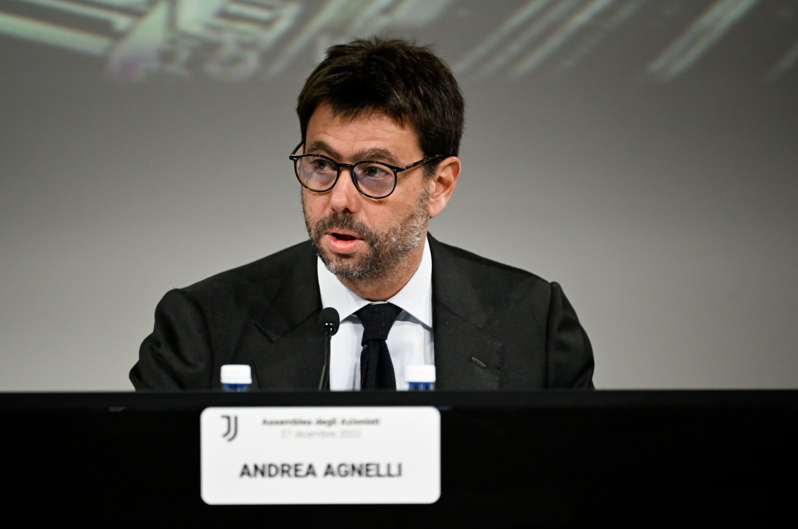 Andrea Agnelli during the Juventus Shareholders' Meeting, Turin, Italy, Dec. 27, 2022. (Getty Images Photo)