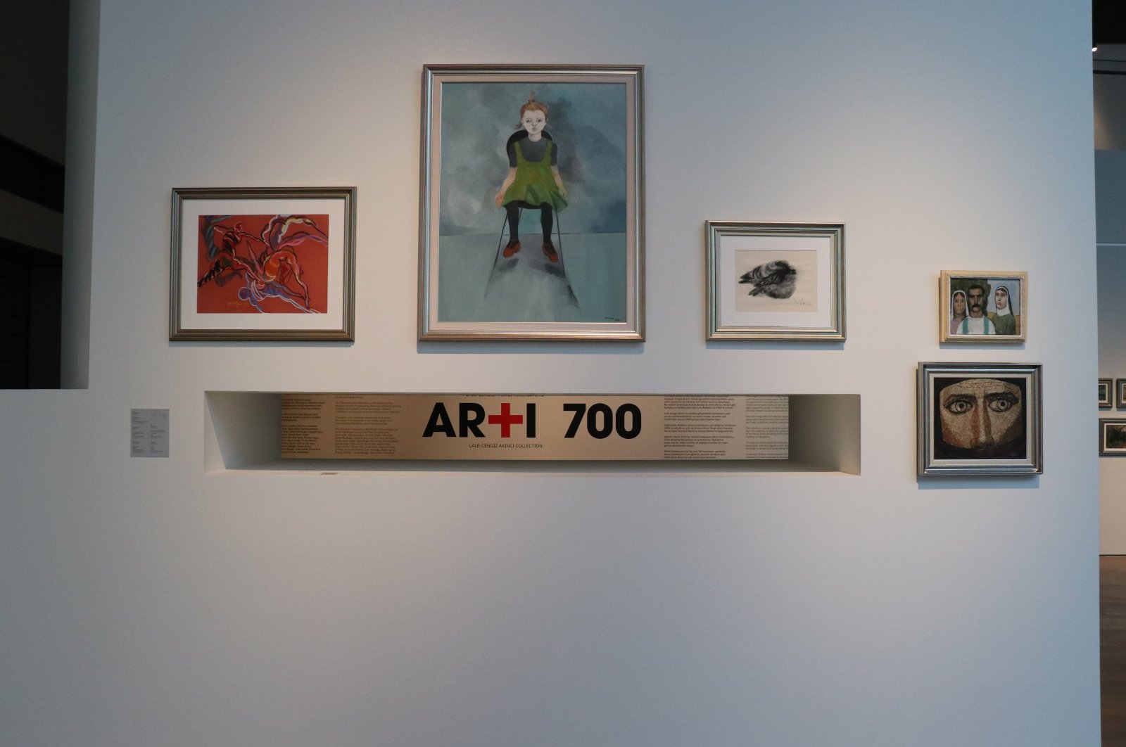 The artworks at the Istanbul Museum of Painting, and Sculpture are displayed as part of "Artı 700" exhibition, Istanbul, Türkiye, Sept. 1, 2023. (Photo courtesy of Istanbul Museum of Painting, and Sculpture)