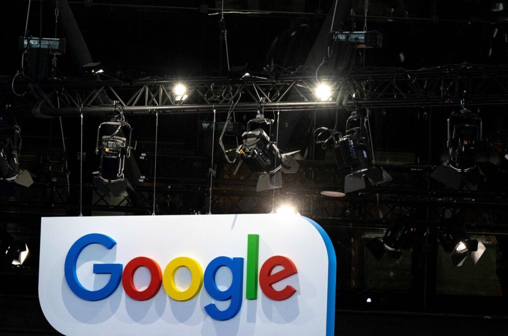 A photo of U.S. technology Google group logo during the Vivatech technology startups and innovation fair at the Porte de Versailles exhibition center in Paris, France, June 14, 2023. (AFP Photo)