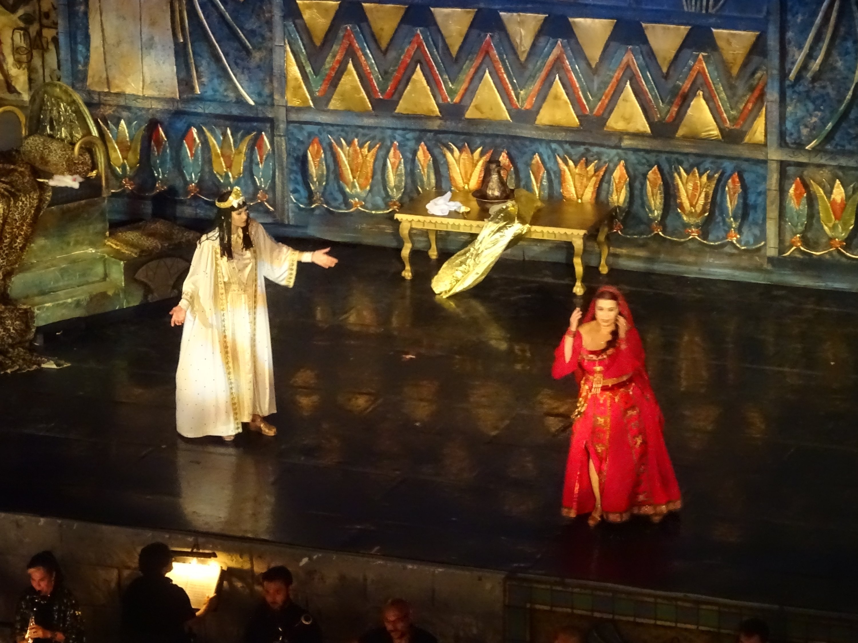 292796 The second act is when Aida is interviewed by Amneris, Antalya, Türkiye, Sept. 4, 2023. (Photo by Peter Dore)