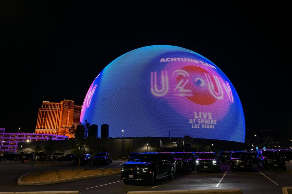 "The Sphere," a music and entertainment complex, opens its doors, Las Vegas, Nevada, U.S., Sept. 29, 2023. (AA Photo)