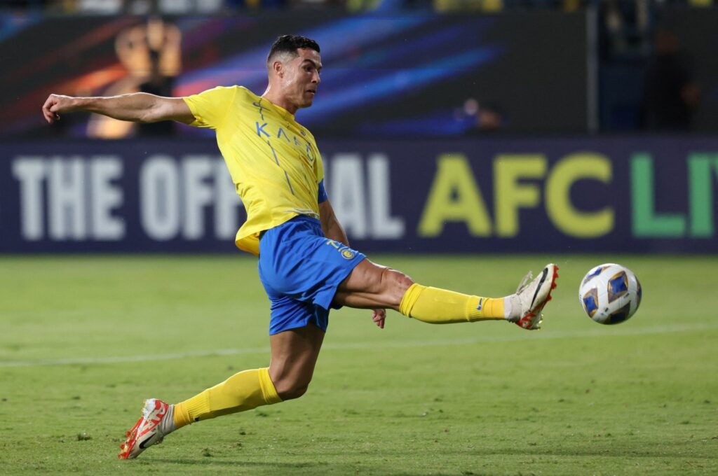 Al Nassr's Cristiano Ronaldo in action during the Asian Champions League Group E match against Istiklol at Al-Awwal Park, Riyadh, Saudi Arabia, Oct. 2, 2023. (Reuters Photo)