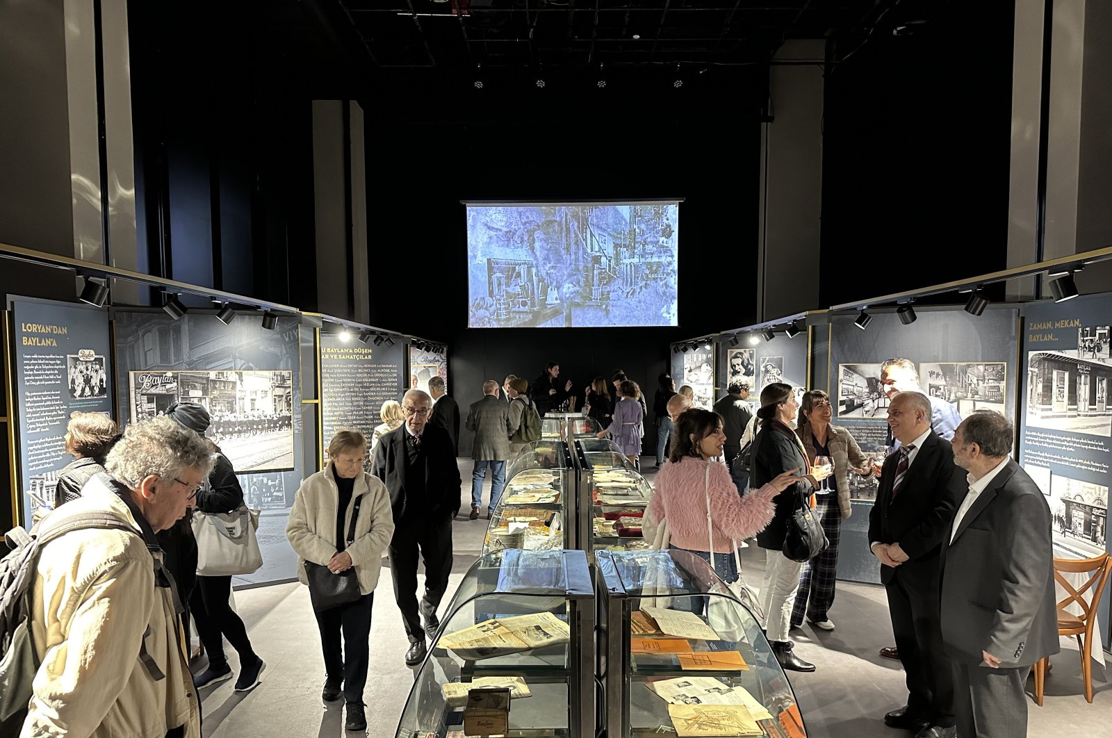 "The exhibition 'Istanbul's Baylan: 100-Year Adventure,' narrating the century-long voyage of Baylan Patisserie as part of the transformation in Istanbul's gastronomic culture, has been opened at Atatürk Cultural Center, Istanbul, Türkiye, Nov. 21, 2023. (AA Photo)
