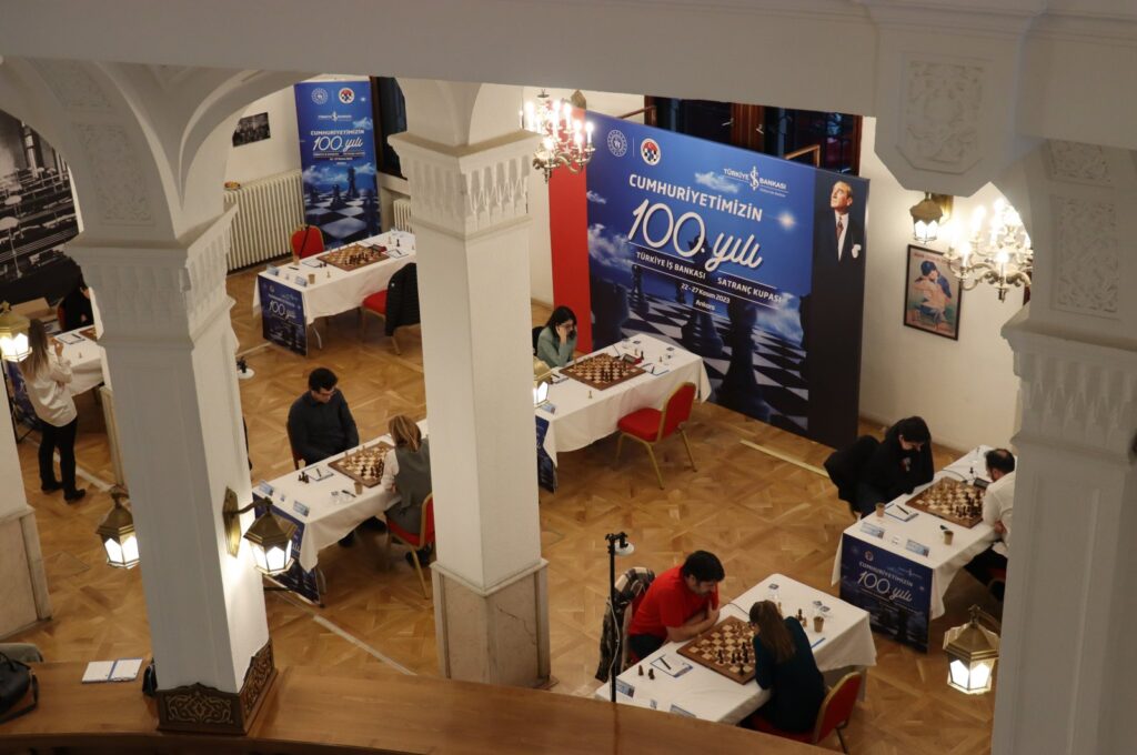 100th Century of the Republic Türkiye İş Bank Chess Cup has been launched at the İş Bank Economic Independence Museum in the capital Ankara, Türkiye, Nov.23, 2023 (Courtesy of the federation)