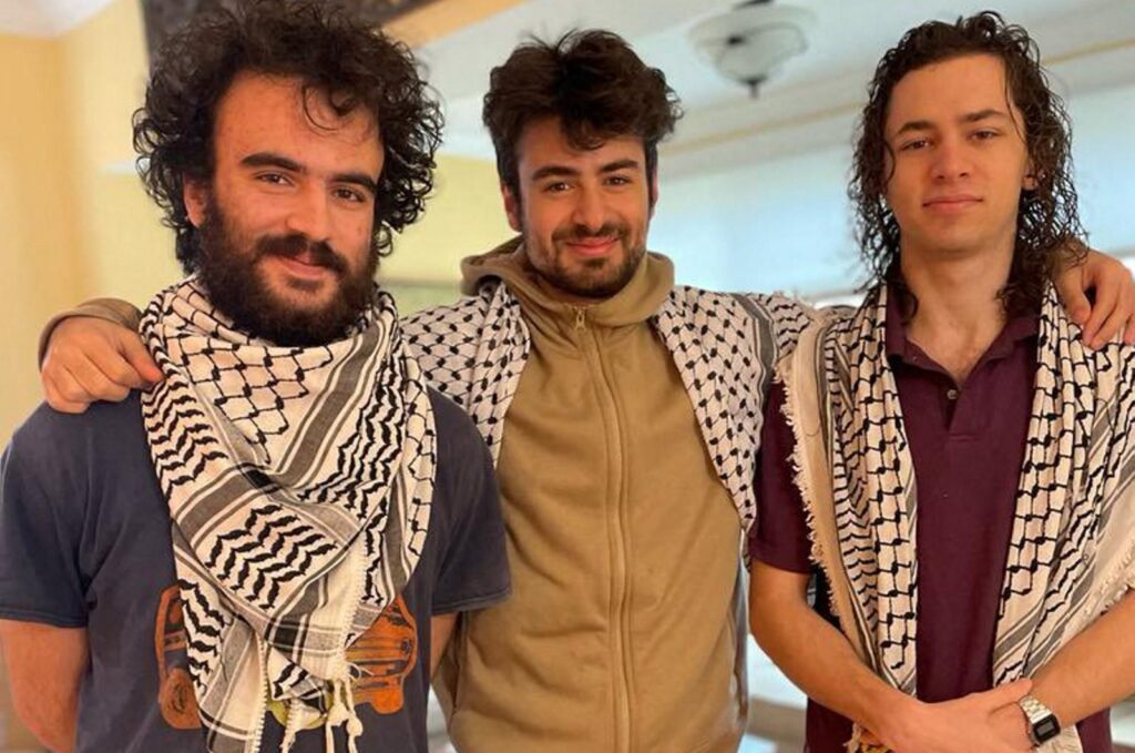 (From L) The three victims of a hate crime Hisham Awartani, Tahseen Ali, and Kenan Abdulhamid, who were shot on their way to a family dinner, are seen in this undated photo, Burlington, Vermont, U.S.