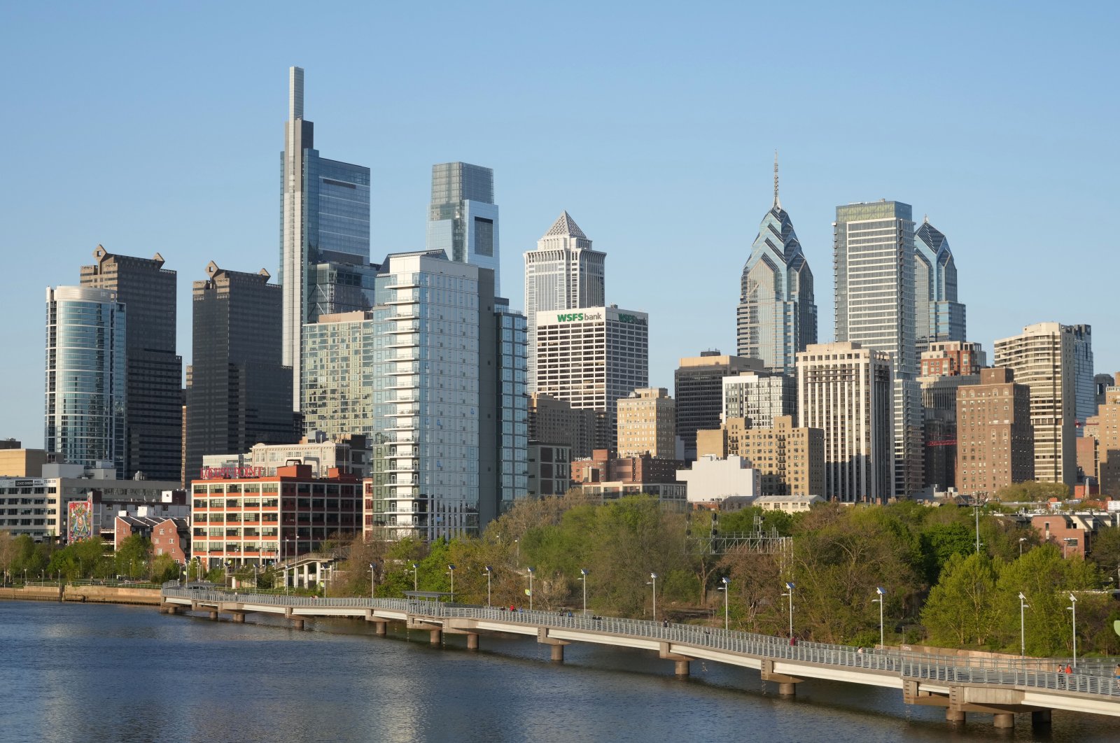 The downtown Philadelphia skyline and the Schuylkill River, Philadelphia, Pennsylvania, U.S., April, 29, 2022. (dpa Photo)