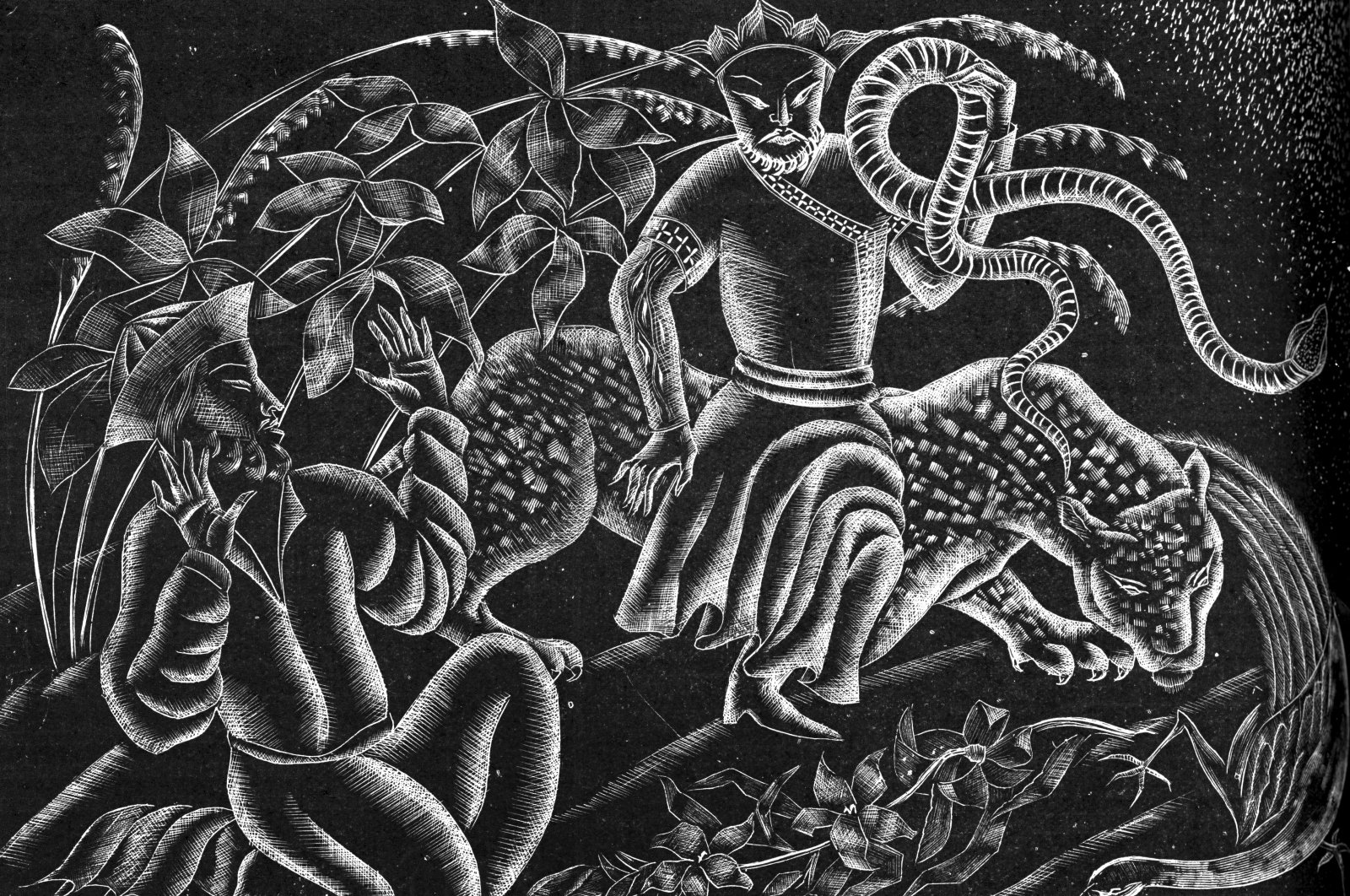 Saadi's "The Bustan" and "Golestan" from a wood engraving by Cynthia Kent (1920s). (Getty Images Photo)
