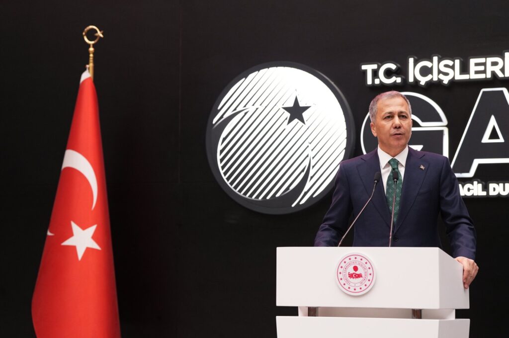 Interior Minister Ali Yerlikaya speaks at the event in the capital Ankara, Türkiye, Dec. 5, 2023. (AA Photo)