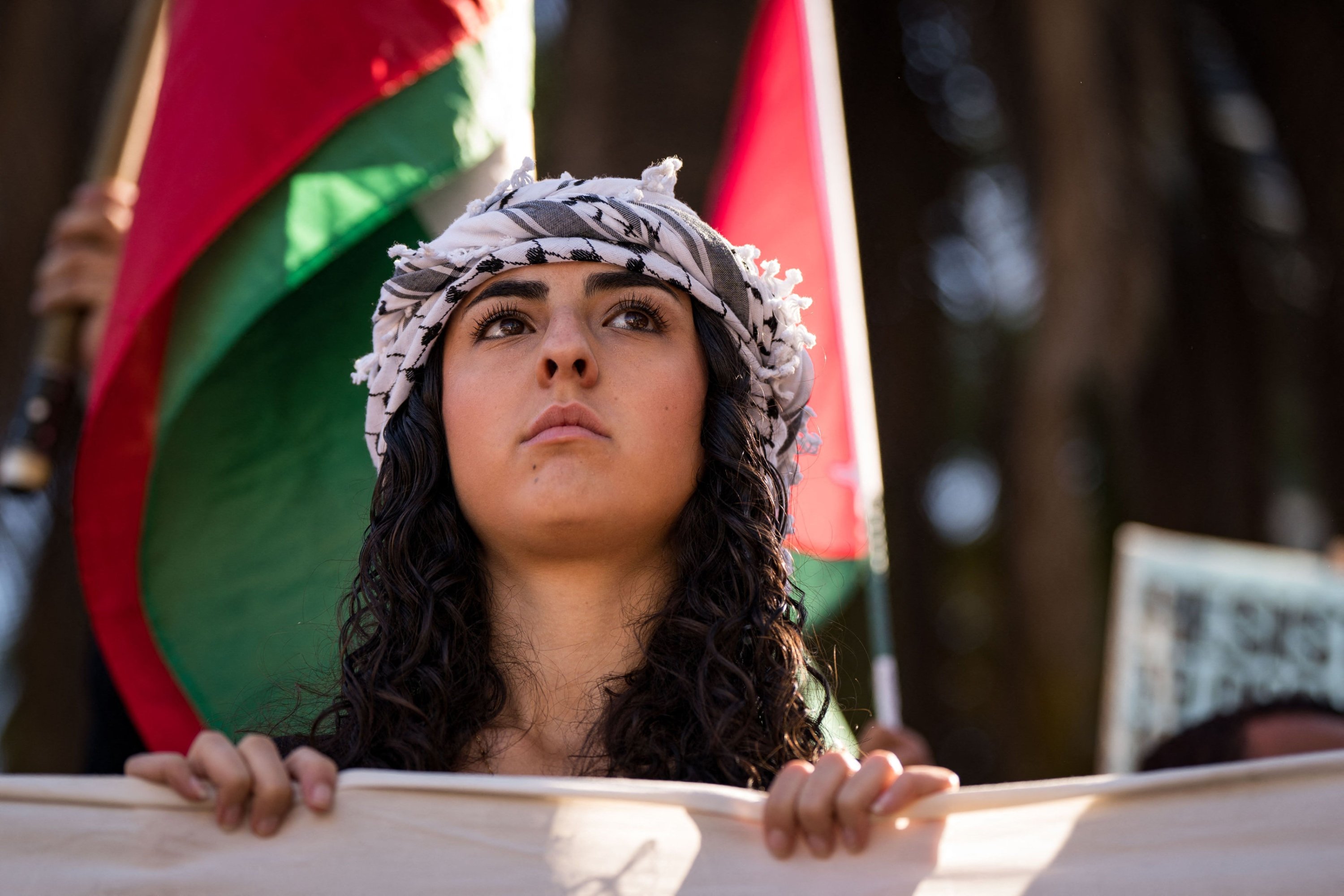 304608 Supporters of Palestine gather for a march in San Francisco, California, U.S., Nov. 12, 2023. (AFP Photo)