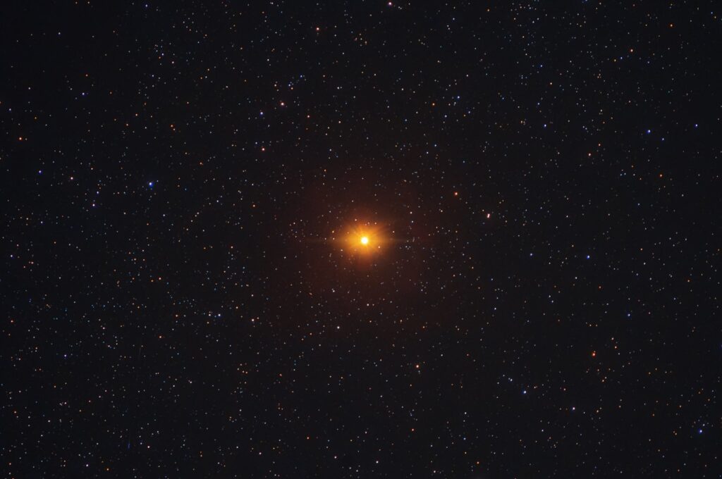 Betelgeuse is a red supergiant and the 10th-brightest star in the night sky. Taken at Natural park of Cabo de Gata, Almería, Andalusia, South of Spain, Jan. 15, 2021. (Getty Images Photo)
