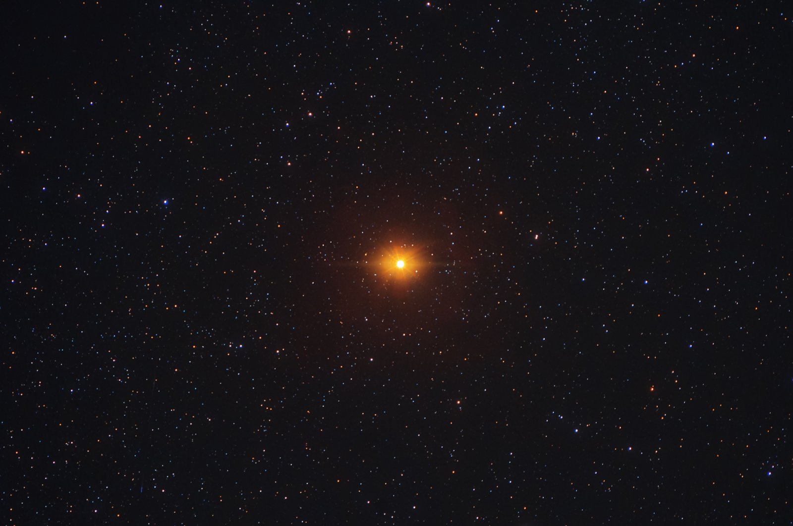 Betelgeuse is a red supergiant and the 10th-brightest star in the night sky. Taken at Natural park of Cabo de Gata, Almería, Andalusia, South of Spain, Jan. 15, 2021. (Getty Images Photo)