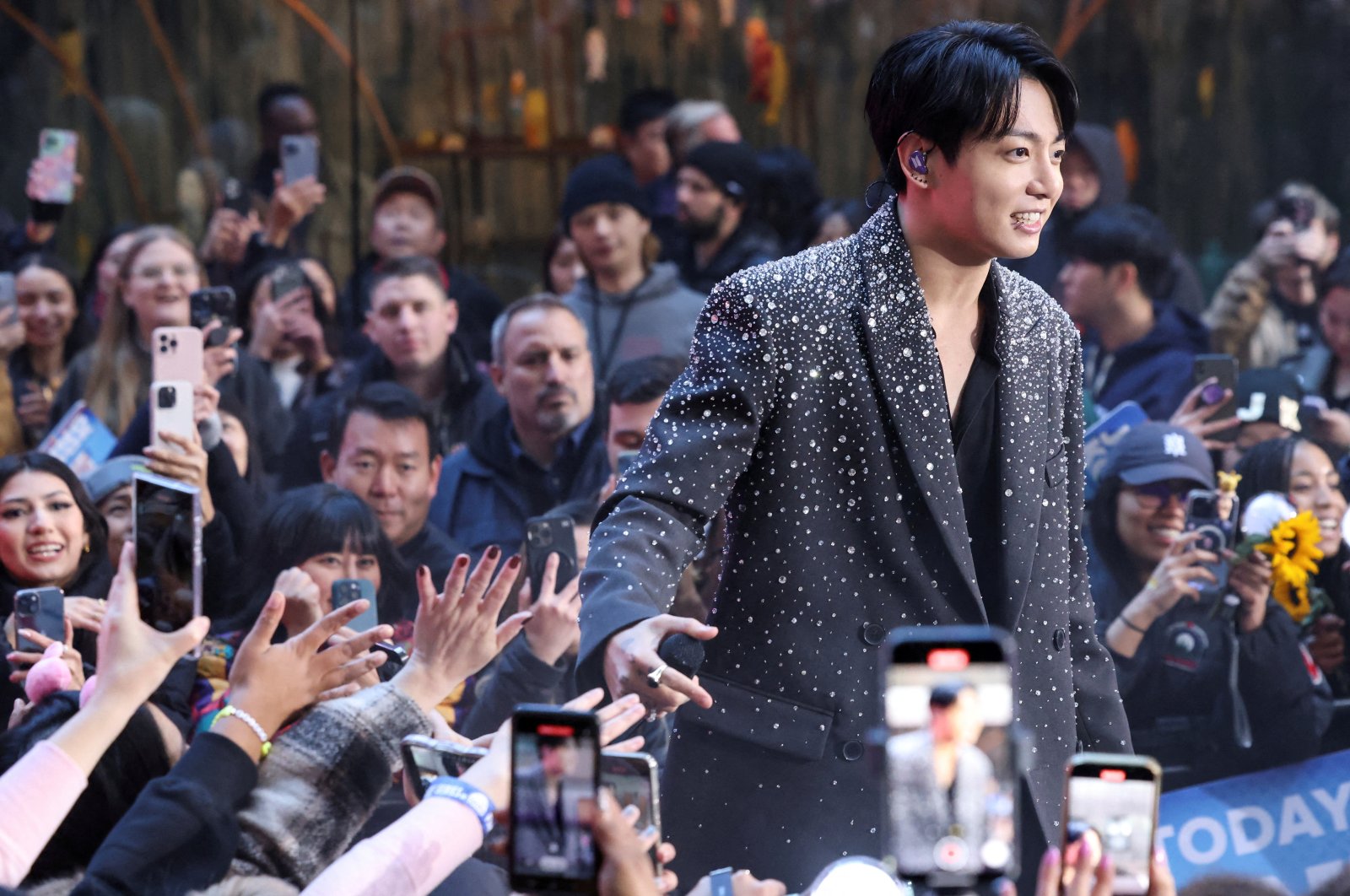 Singer Jungkook of BTS performs on NBC's Today show at Rockefeller Center New York City, U.S., Nov. 8, 2023. (Reuters Photo)