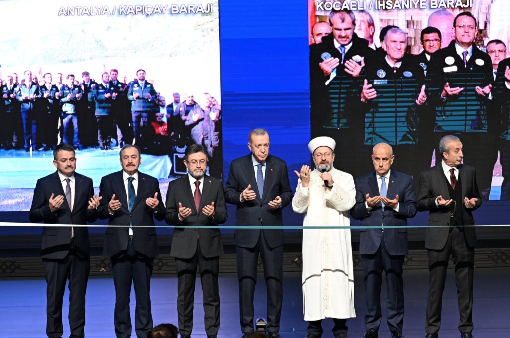 President Recep Tayyip Erdoğan attends the mass opening ceremony of 369 facilities, Ankara, Türkiye, Dec. 12, 2023. (AA Photo)