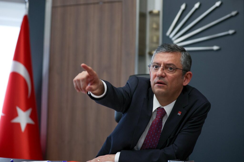 CHP leader Özgür Özel attends a meeting of his party, in the capital Ankara, Türkiye, Nov. 13, 2023. (AA Photo)