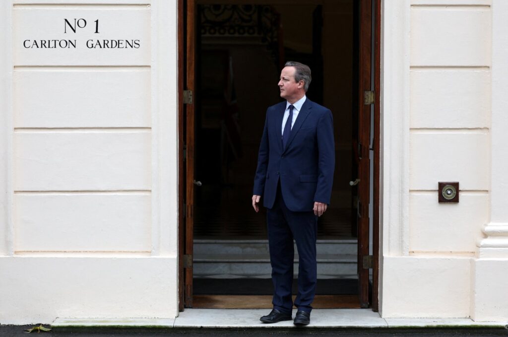 Britain's Foreign Secretary David Cameron at Carlton Gardens, London, U.K., Dec. 13, 2023. (Reuters Photo)