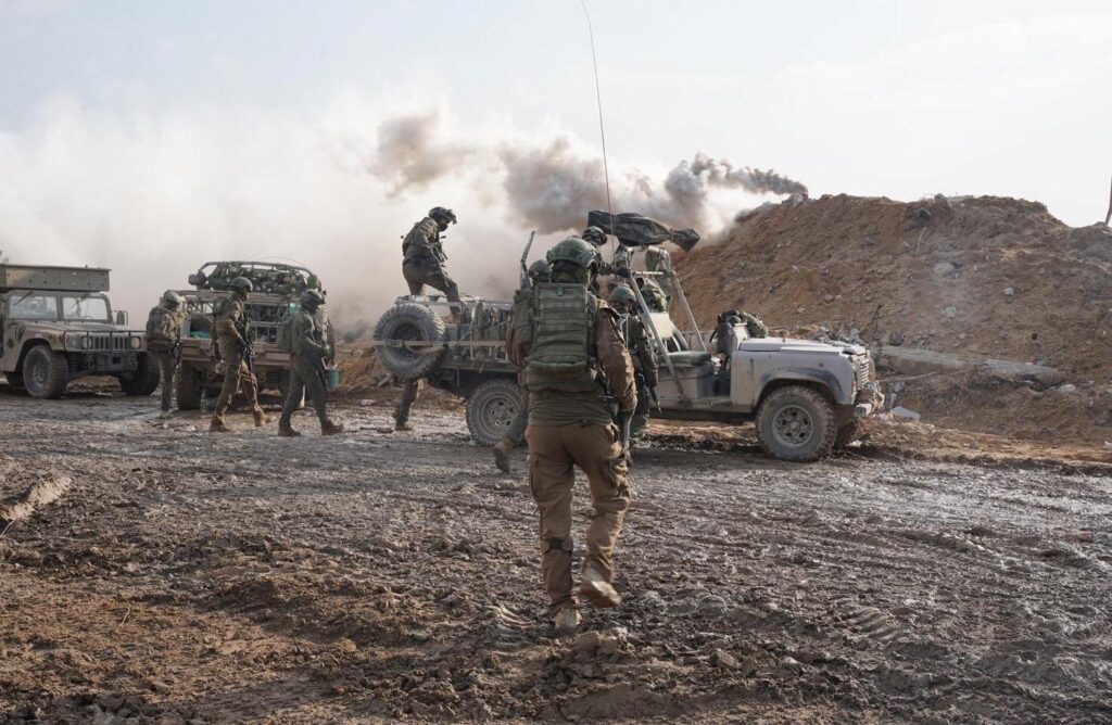 Invading Israeli soldiers operate in the Gaza Strip, Palestine, Dec. 14, 2023. (Reuters Photo)