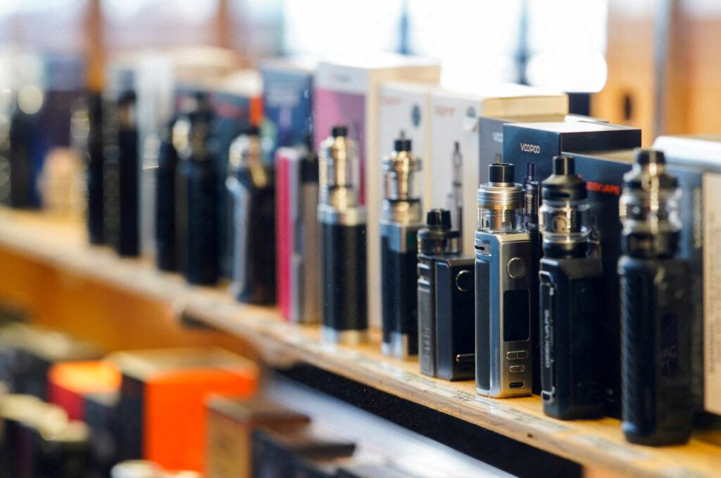 Vape pens are on display at a vape store, Melbourne, Australia, May 2, 2023. (Reuters Photo)