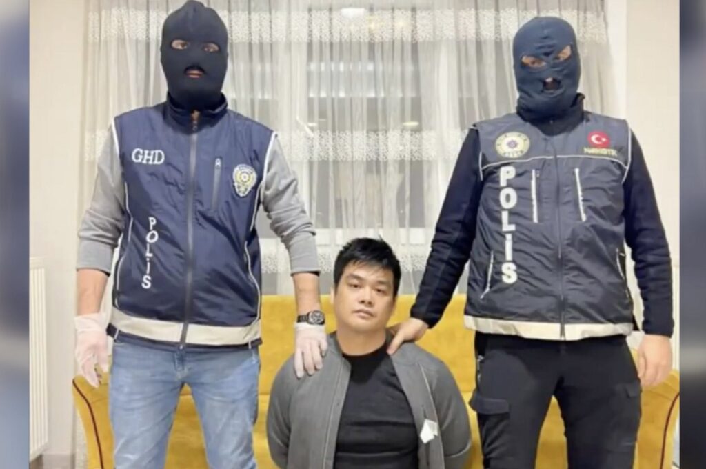 Interpol wanted Chinese national Chen Xuefeng detained in Bağcılar, Istanbul, Türkiye, Dec. 15, 2023. (AA Photo)