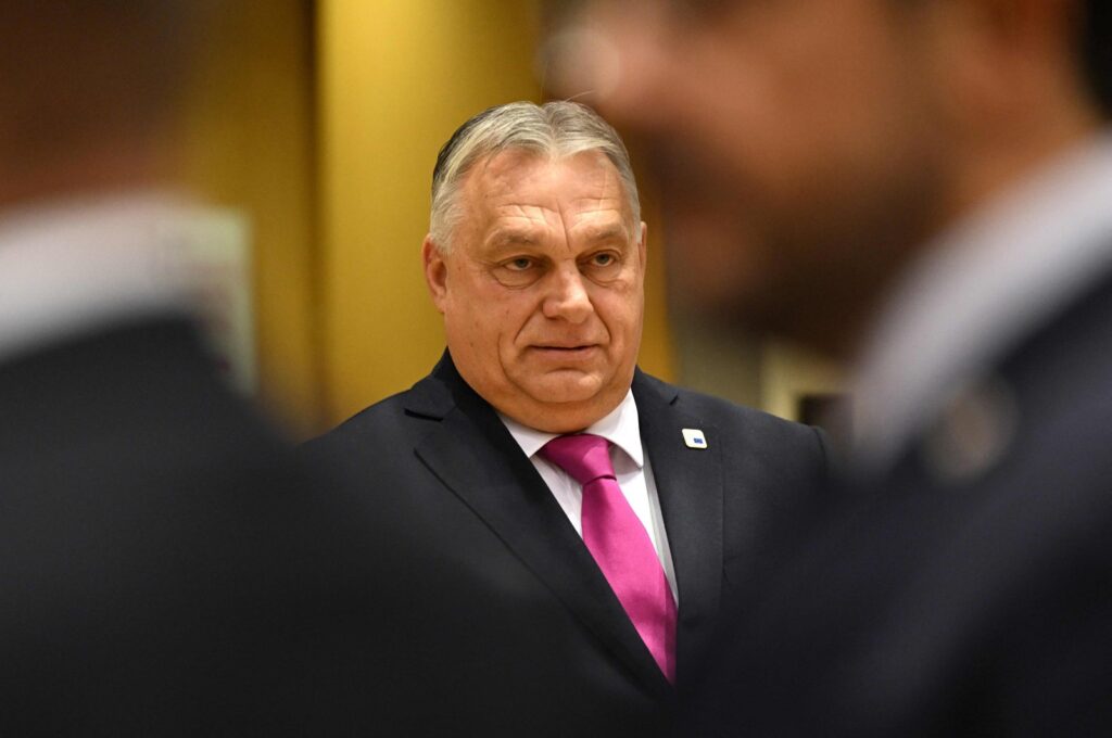 Hungary's PM Viktor Orban arrives for a roundtable meeting in Brussels, Belgium, Dec. 14, 2023. (AFP Photo)