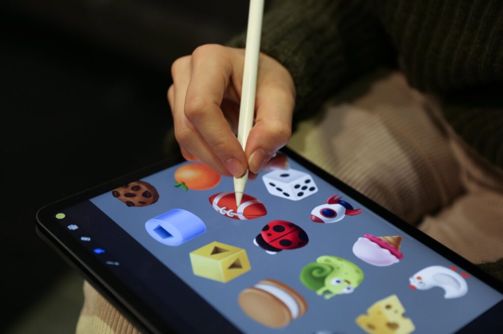 A game developer works on a tablet at a technopark in Izmir, western Türkiye, March 25, 2021. (AA Photo)