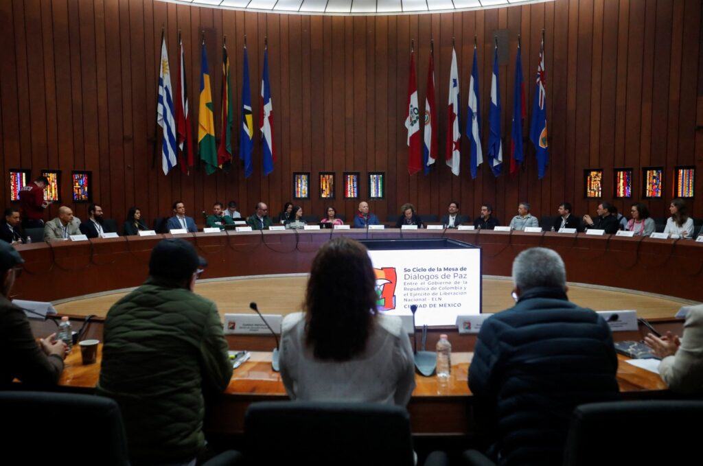 The fifth round of peace dialogues between Colombia's government and the National Liberation Army (ELN) is held in Mexico City, Mexico Dec. 17, 2023. (Reuters Photo)