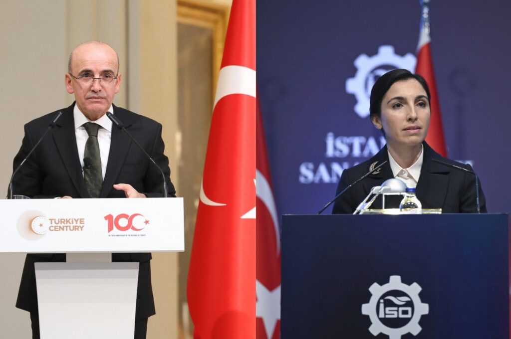 This photo combination shows Treasury and Finance Minister Mehmet Şimşek (L) and Central Bank of the Republic of Türkiye (CBRT) Governor Hafize Gaye Erkan. (Photos by AA)