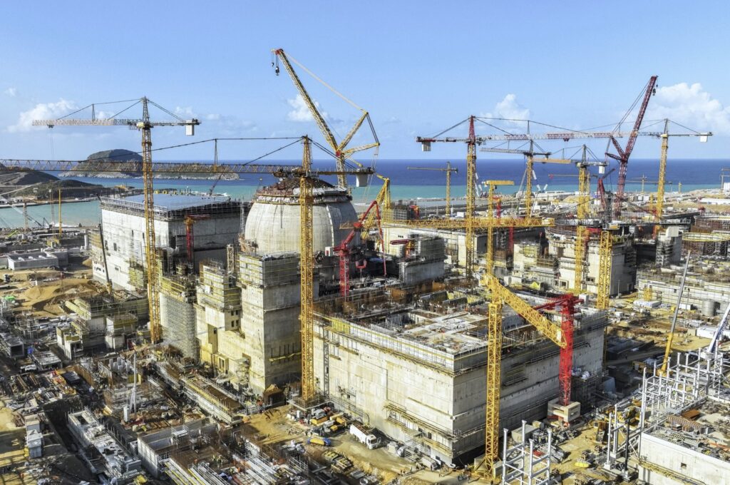 The Akkuyu Nuclear Power Plant construction site in southern Mersin province, Türkiye, Dec. 21, 2023. (AA Photo)