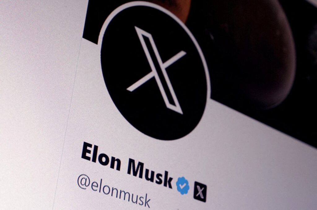 Elon Musk's X account is seen in this illustration, July 24, 2023. (Reuters Photo)