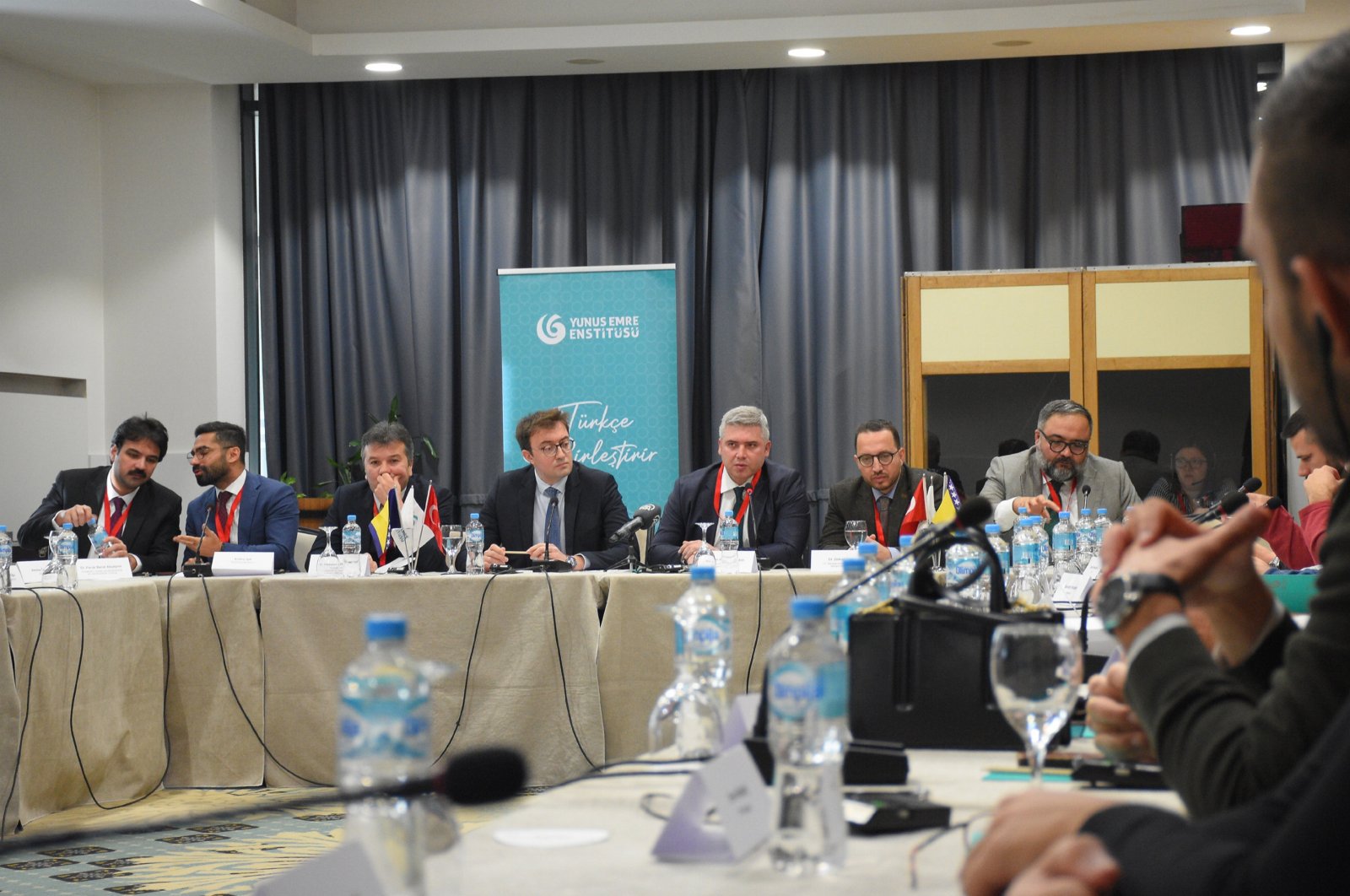 Journalists from Türkiye and Bosnia and Herzegovina are seen in Sarajevo as part of the Yunus Emre Institute's program, Dec.18, 2023 (AA Photo)