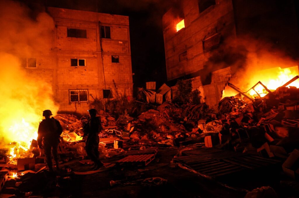 Israeli soldiers seen during a military operation, the Gaza Strip, Palestine, Dec. 20, 2023. (AFP Photo)