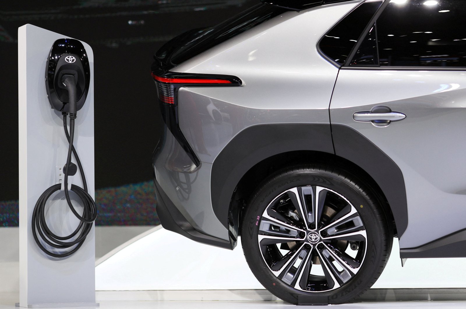 A Toyota EV car is seen at the Bangkok International Motor Show in Bangkok, Thailand, March 30, 2022. (Reuters Photo)