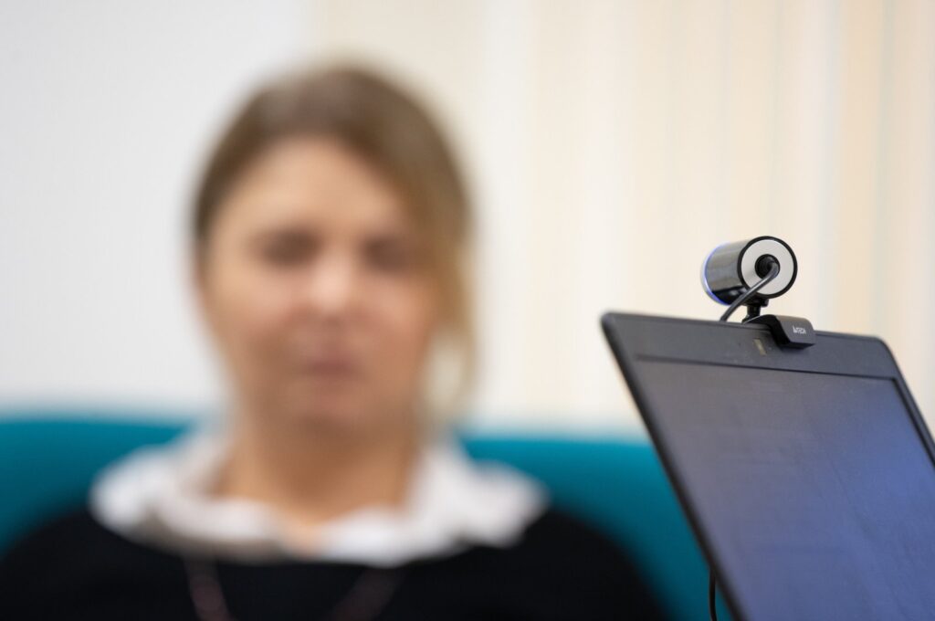 Scientists use AI-based software to can detect depression in person at Bilkent University, Ankara, Türkiye, Dec. 26, 2023. (AA Photo)