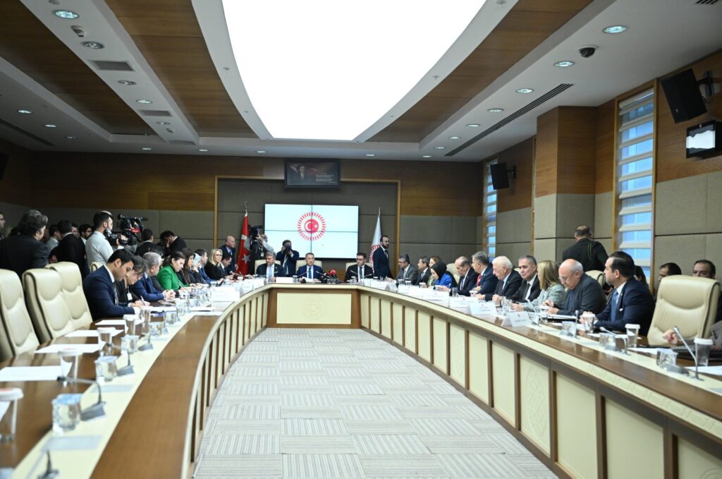 The Turkish Parliament's Committee on Foreign Affairs led by Committee Chairperson Fuat Oktay convenes in Ankara, Türkiye, Dec. 26, 2023. (AA Photo)