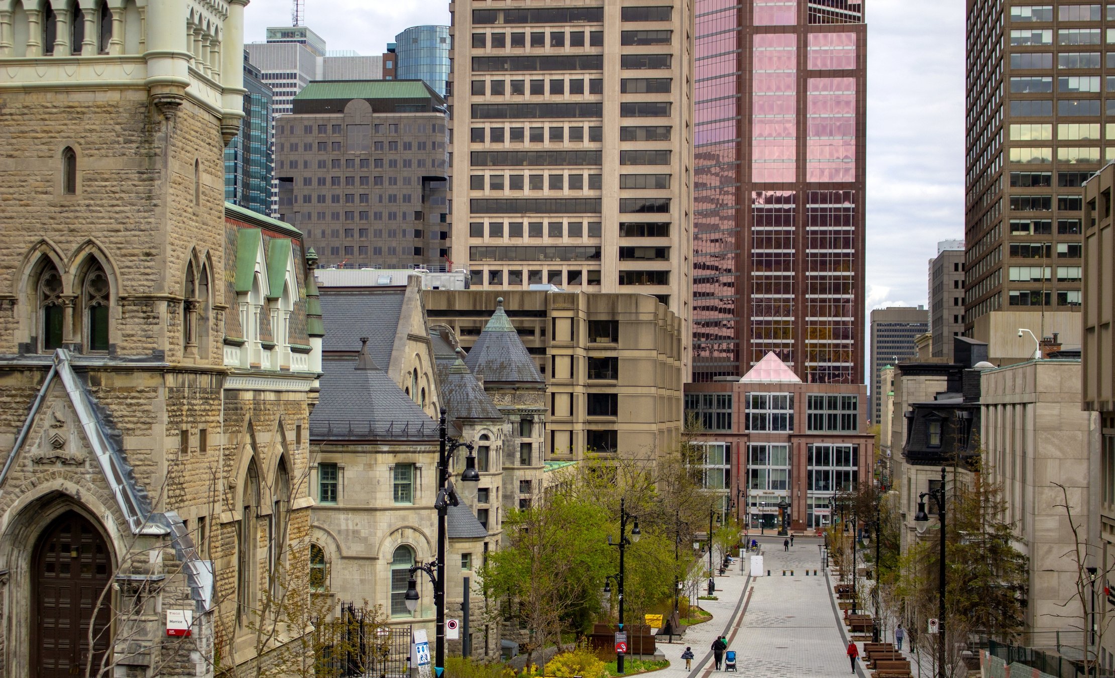 307346 A view of the pedestrian segment of McTavish street in Montreal, Quebec, Canada. May, 15, 2020. (Getty Images Photo)