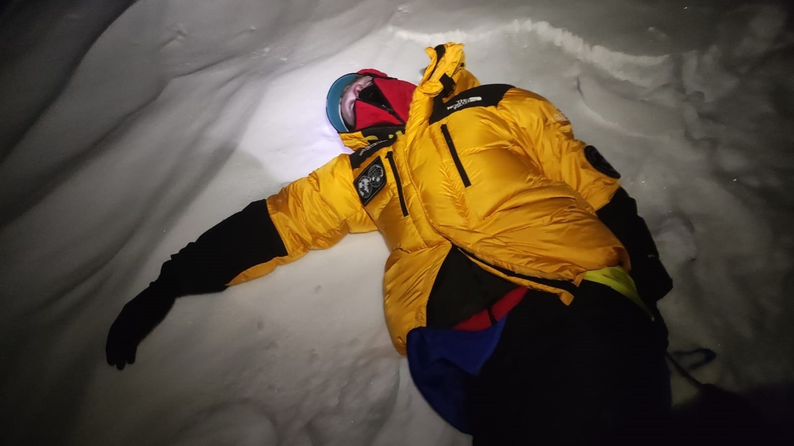 The Ukrainian mountaineer rescued near Mount Ağrı, Türkiye, Jan. 2, 2024. (IHA Photo)