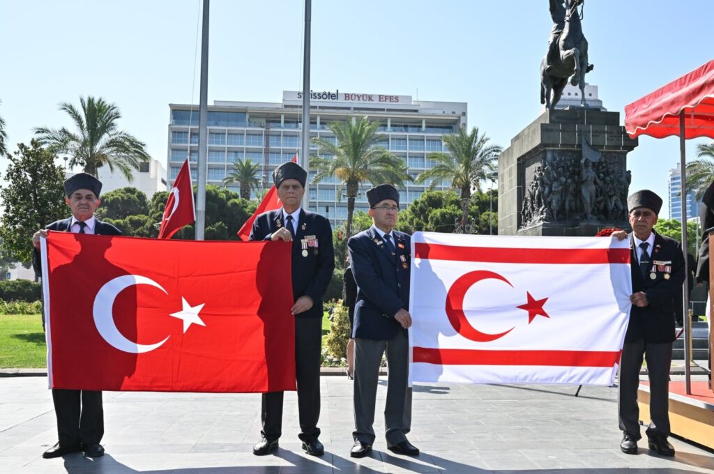 Members of a veterans' association mark Peace and Freedom Day, in Izmir, western Türkiye, July 20, 2023. (AA Photo)