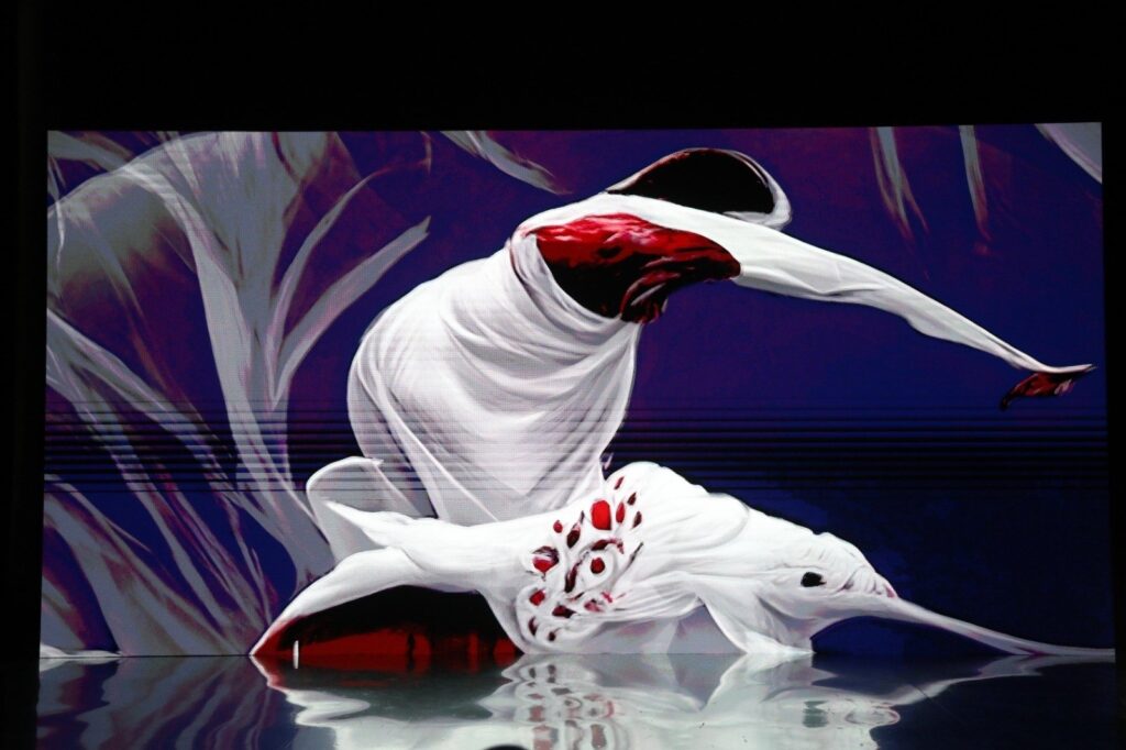 The "Rumi Dreams" project by world-renowned artist Refik Anadol, Gaziantep, Türkiye, Jan. 4, 2024. (IHA Photo)