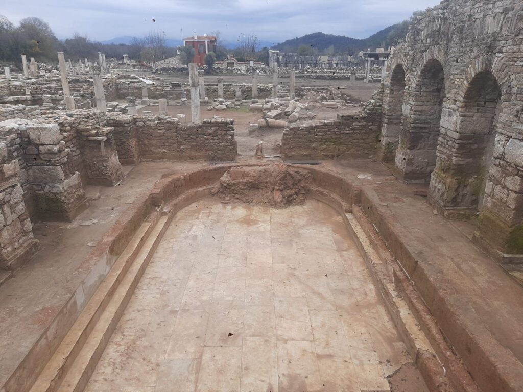 The findings unearthed during the excavations at the ancient city of Stratonikeia secured spots among the top 10 most significant archaeological discoveries of 2023, in the Yatağan district of Muğla, Türkiye, Jan. 4, 2024. (IHA Photo)