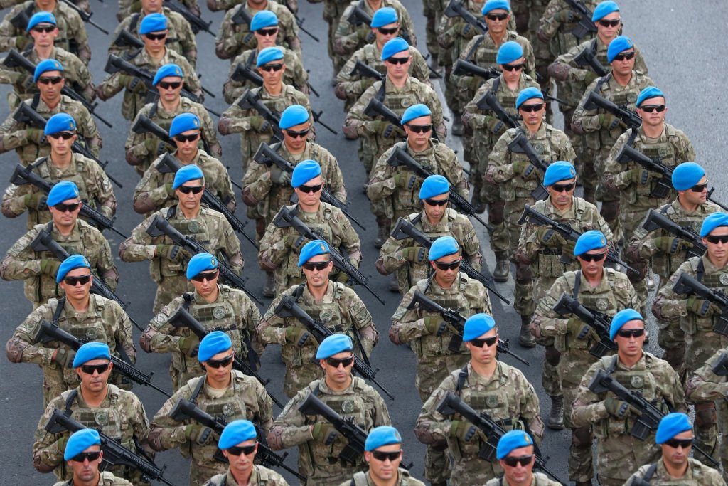 Commando units of the Turkish Armed Forces are seen during a military parade, in the capital Ankara, Türkiye, Oct. 29, 2023. (Getty Images)